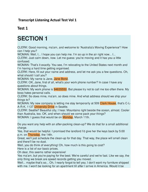 incident report listening transcript|Listening Practice Test 39 .